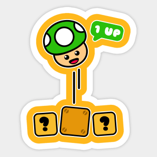 Life Mushroom from Classic Game Sticker